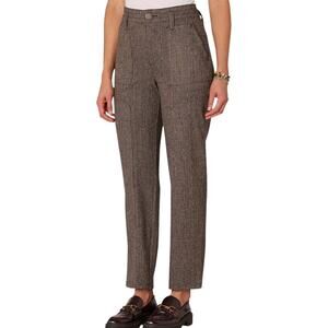 Democracy Women’s Petite Ponte High Rise Ankle Pants Brown Size 8P